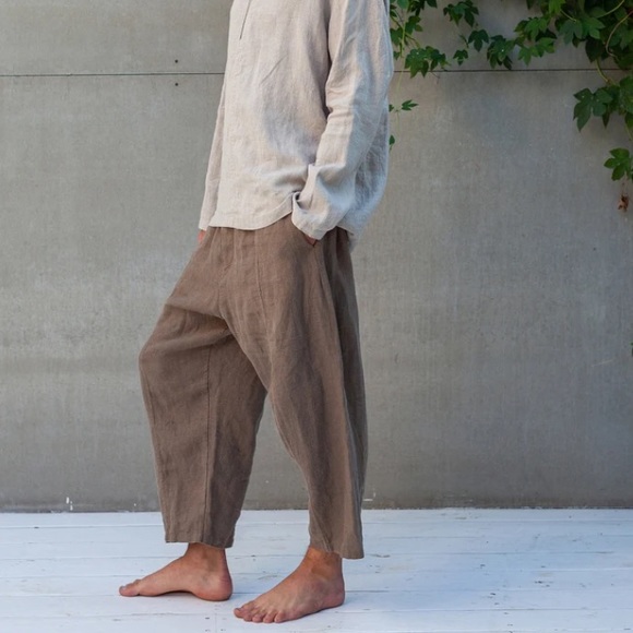 Manufacture De Lin 100% Linen Cocos Trouser Pants XS unisex - Picture 3 of 6